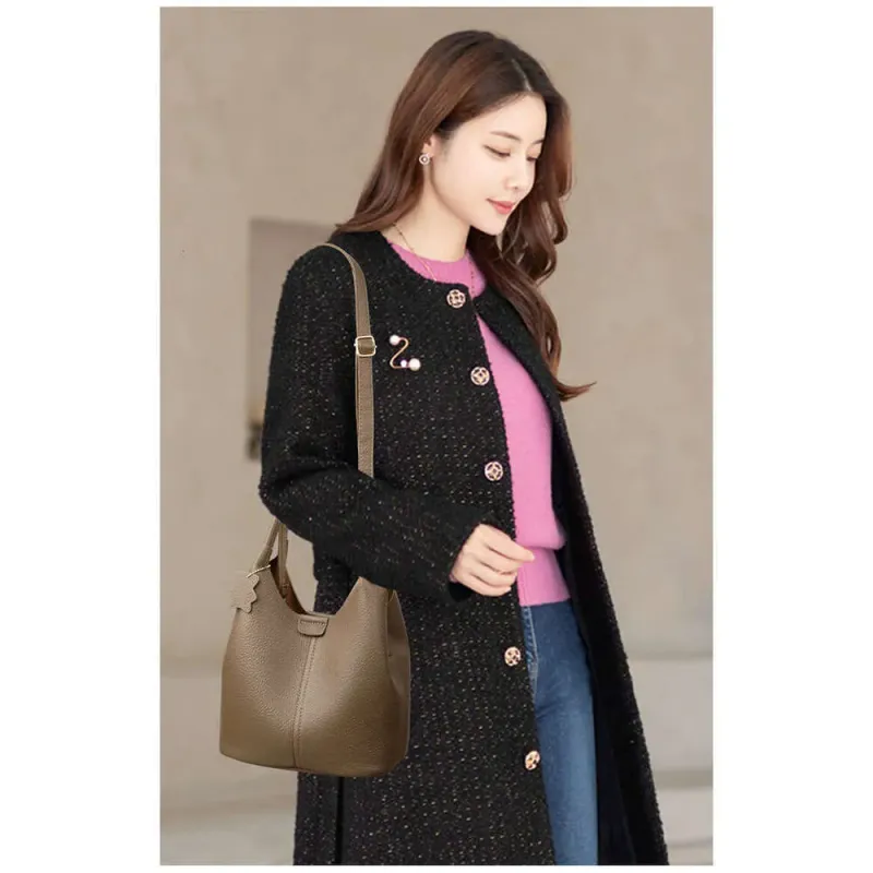 Borsa a mano in stile francese, di alta qualità, da donna, nuova, piccola, versatile, in morbida pelle, alla moda, a tracolla_voghion.com