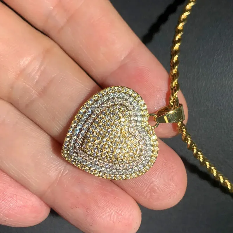 European And American Love Zircon Necklace Heart Shaped Pendant With Twisted Chain Set Multi Color Trends 250325_voghion.com