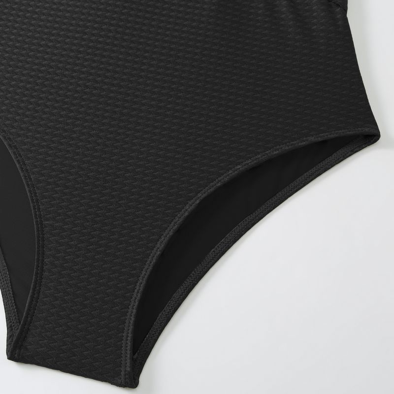 ny enfärgad baddräkt för kvinnor i ett stycke fransk retro magtäckande slimmad baddräkt_voghion.com