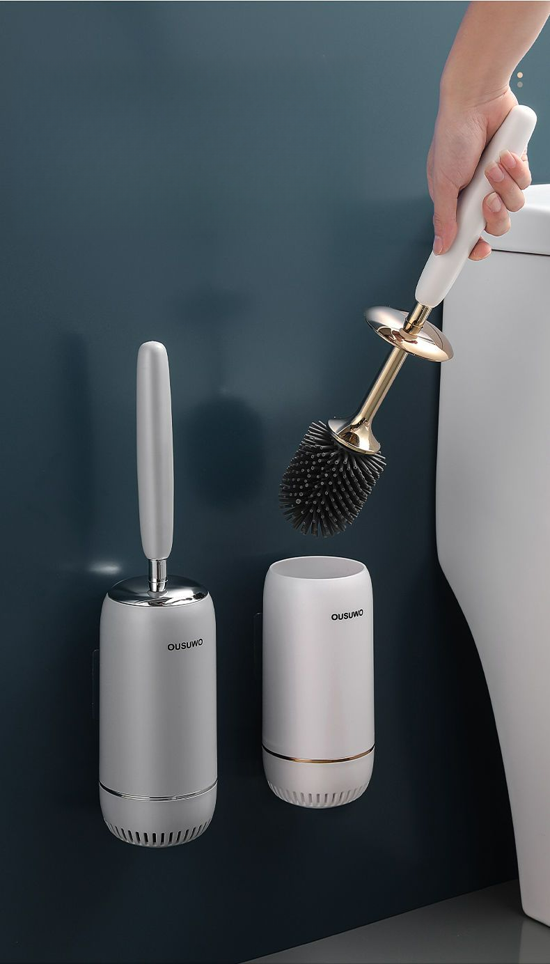 Scopino per WC in silicone stile hotel - Manico extra lungo | Qualità professionale
_voghion.com