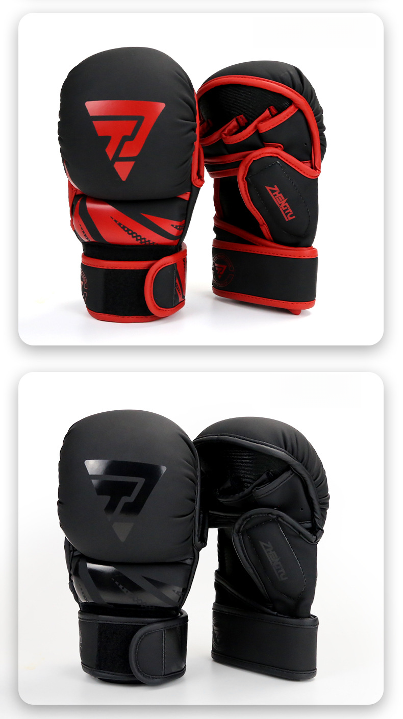 Boxhandschuhe mit verdicktem Innenfutter, Boxhandschuhe für Erwachsene, Sanda-Training, Kampf, Boxsäcke, Boxhandschuhe, UFC für Herren und Damen_voghion.com