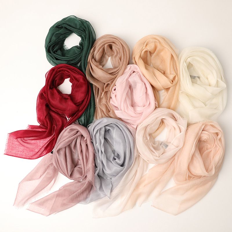 Lightweight Ring Velvet Women's Cashmere Square Solid Color Spring Summer New Style And Wearable 200-Count Scarf In_voghion.com