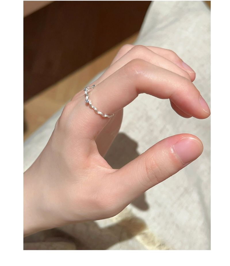 S925 Sterling Silver Lace Brushed Plain Ring Ring For Women Does Not Fade Niche High-end Sense Light Luxury Versatile Open Jewelry New_voghion.com