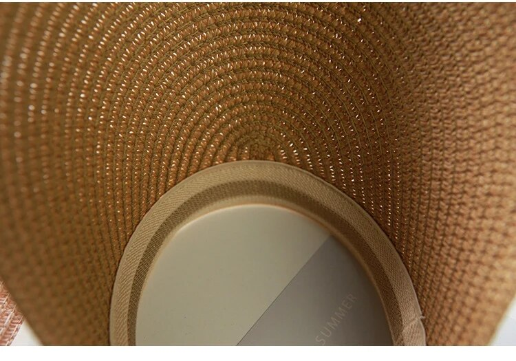 Cappello di paglia con coda di cavallo, da donna, estivo, protettivo, trasparente, fatto a mano, in rafia naturale, con visiera parasole primaverile_voghion.com