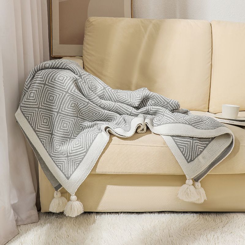 Bohemian Sofa Knit Cover Quilt Air Conditioning Bed End Office Nap Blanket_voghion.com