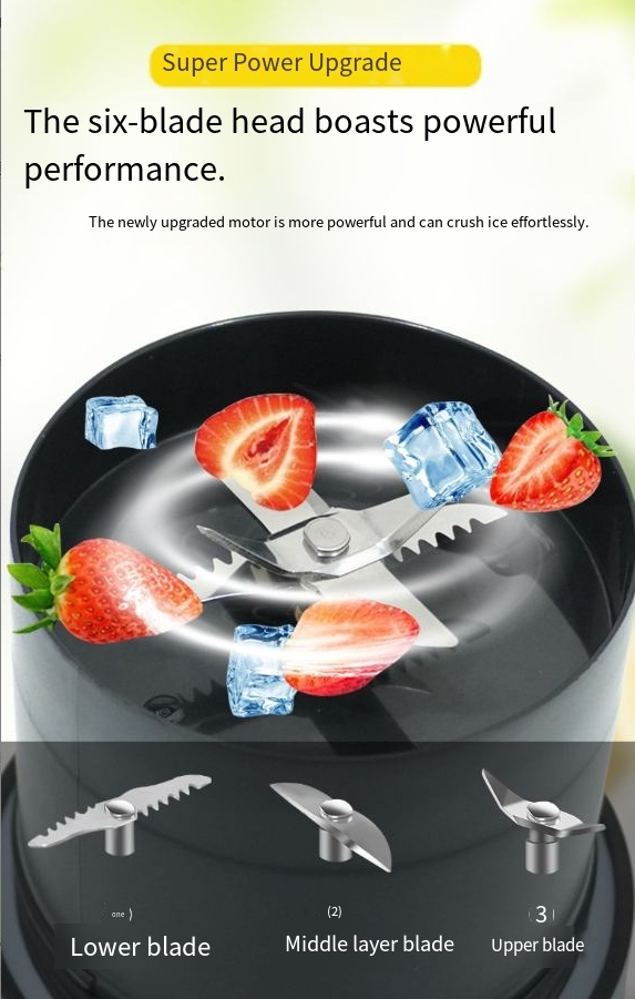 Presse-agrumes portable avec chargeur USB, multifonction, pour glace pilée, fruits, robot culinaire, mixeur_voghion.com