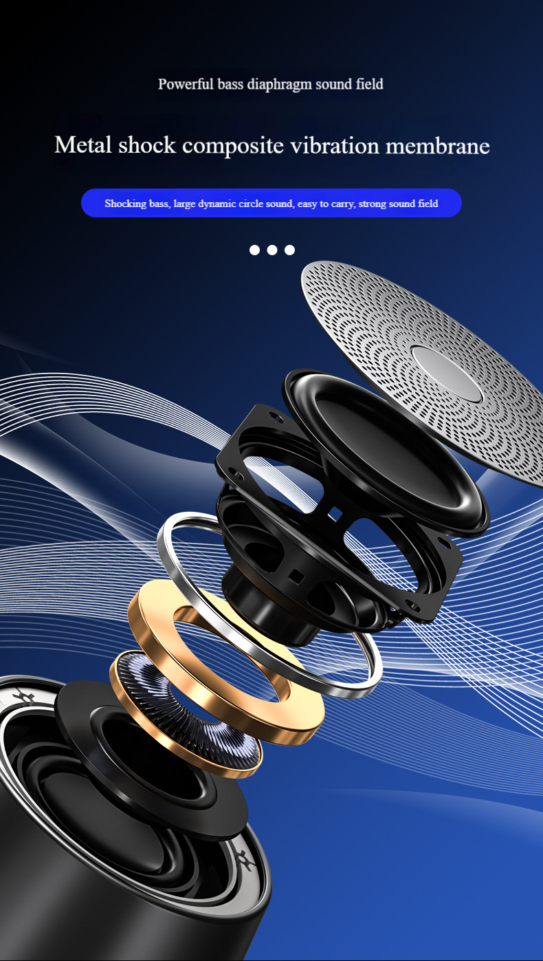 ThinkPlus K3 PRO Bluetooth Speaker - Portable Mini Speaker With TWS Pairing & Hi-Fi Bass (For Outdoor, Car & Home Use)_voghion.com
