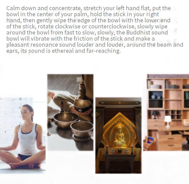 Nepal Singing Bowl Handmade Bowl Hand-Hammered Tibetan Singing Bowl Set - Stress Relief, Chakra Balancing & Meditation Tool_voghion.com