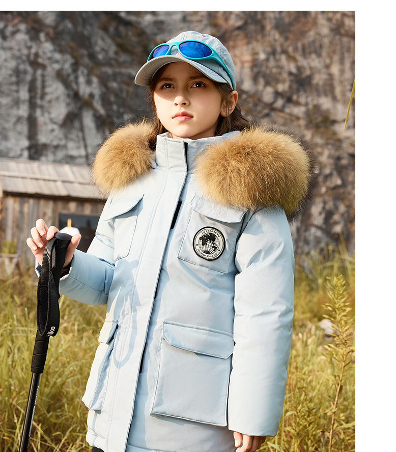 Premium Kids Winter Jacket With White Duck Down - Warm Hooded Coat For Boys & Girls (120-180cm) - Soft & Stylish Design_voghion.com