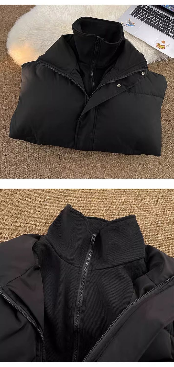 Herrenbekleidung Kurzes Pufferjacken-Set für Herren – Freizeitmantel mit Stehkragen (Urban Winter Essential)_voghion.com