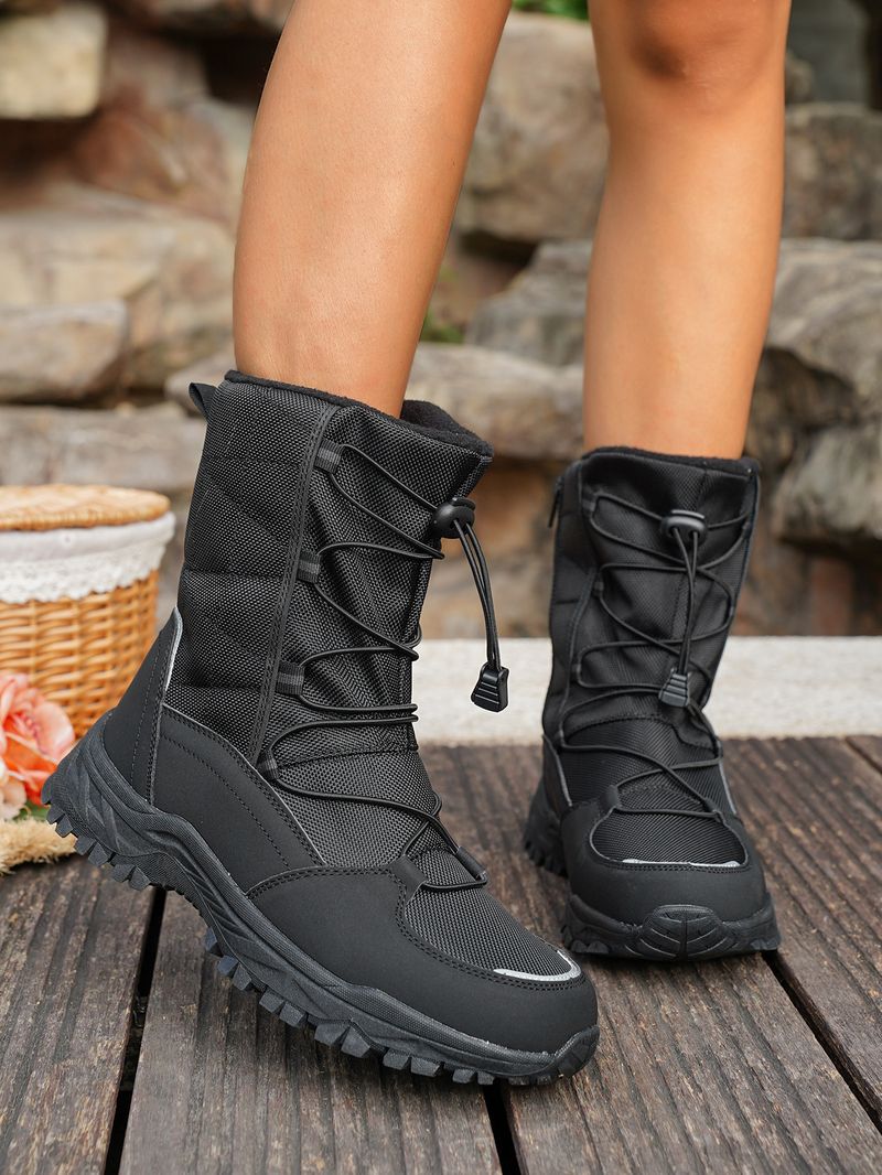 2025 Herbst/Winter Neue isolierte, verdickte, rutschfeste High-Top-Schneestiefel für Damen_voghion.com