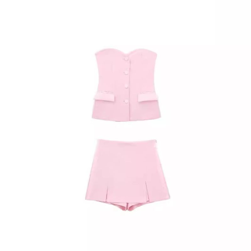 Ensemble haut moulant en satin de soie et jupe patchwork fendue pour femme, nouvelle collection printemps 2025_voghion.com