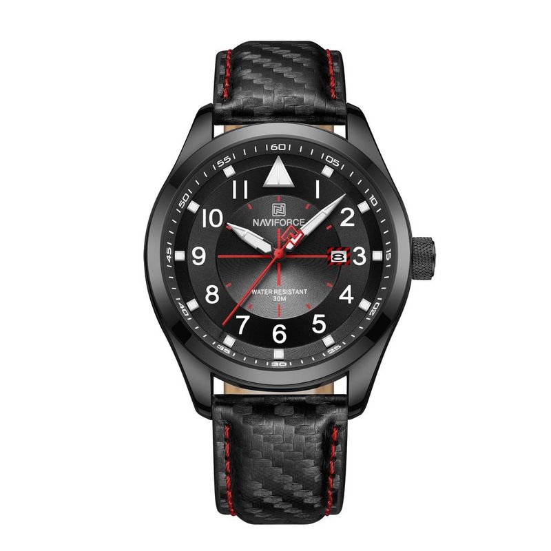 Dial Leather Needle Buckle Alloy Week Calendar Glass_voghion.com
