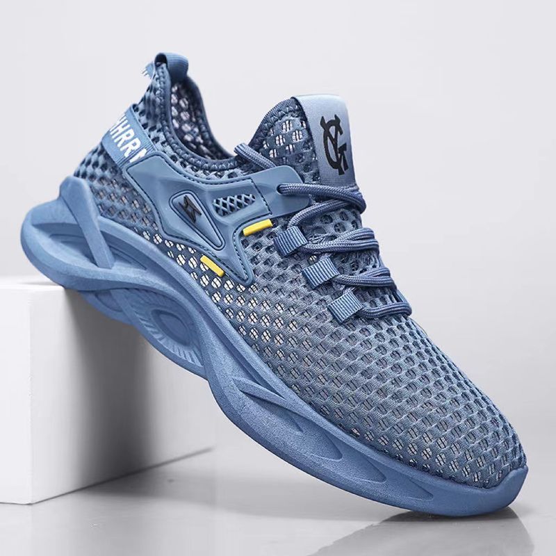 Sommer Neue Herren Mesh Sneakers Leichte Atmungsaktive Low-Top Casual Wasserschuhe_voghion.com