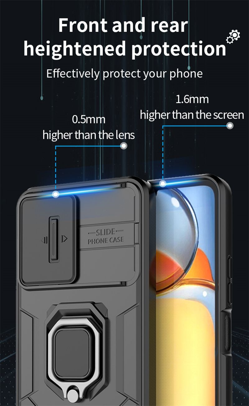 Páncélos ütésálló tok Xiaomi Redmi 13 4G Redmi 13C 5G védőtok gyűrű mágneses tartó Coque Fundas Capa_voghion.com