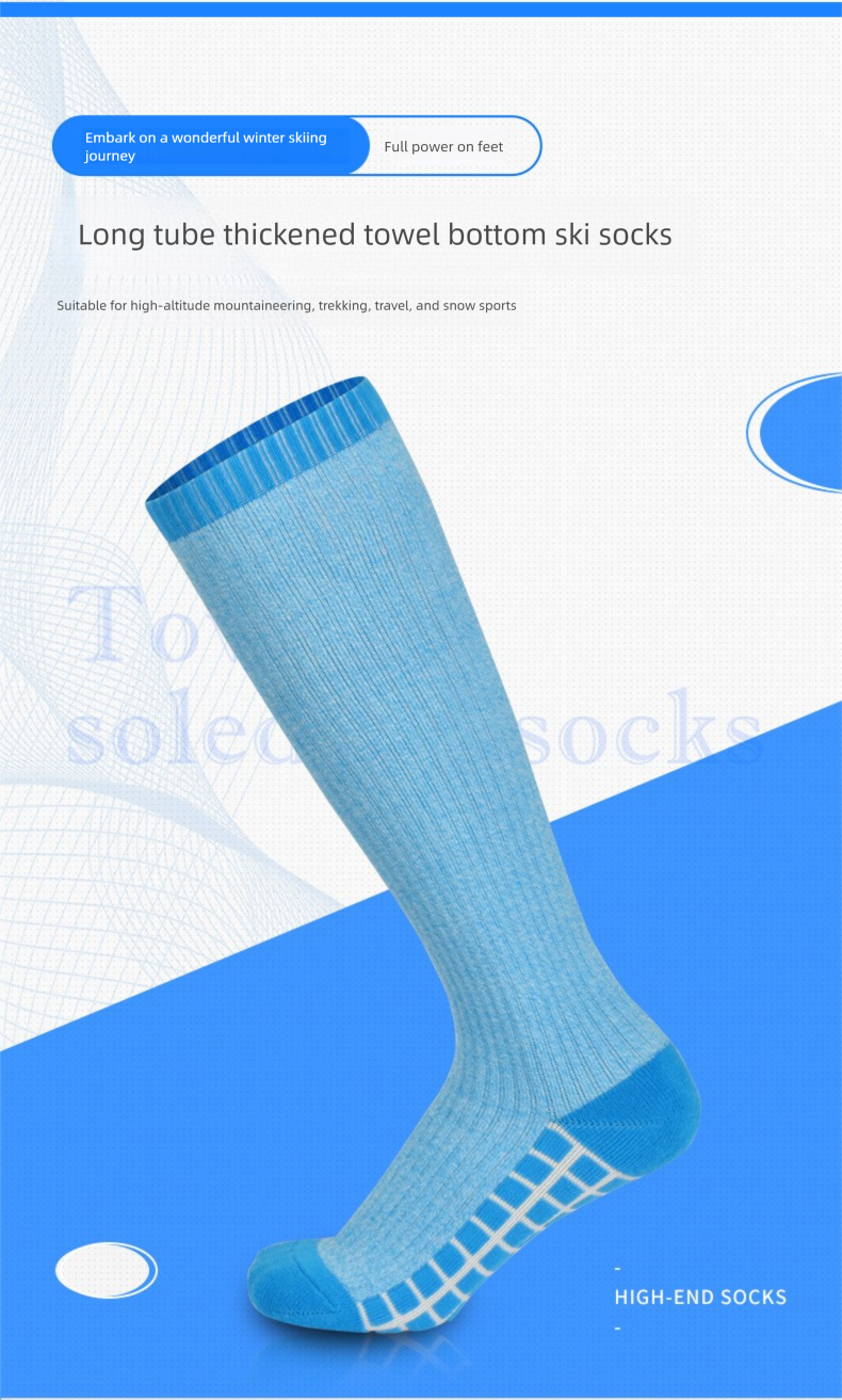 Calzini da sci alti da donna, sportivi, da alpinismo, in pile spesso, caldi, antivento e antifreddo_voghion.com