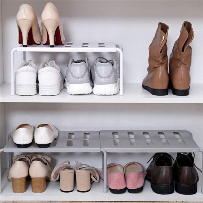 ABS Extensible Shoe Rack Storage Shelf Shoe Organizer Holder Under Sink Storage Rack Cabinet Organizer Household_voghion.com