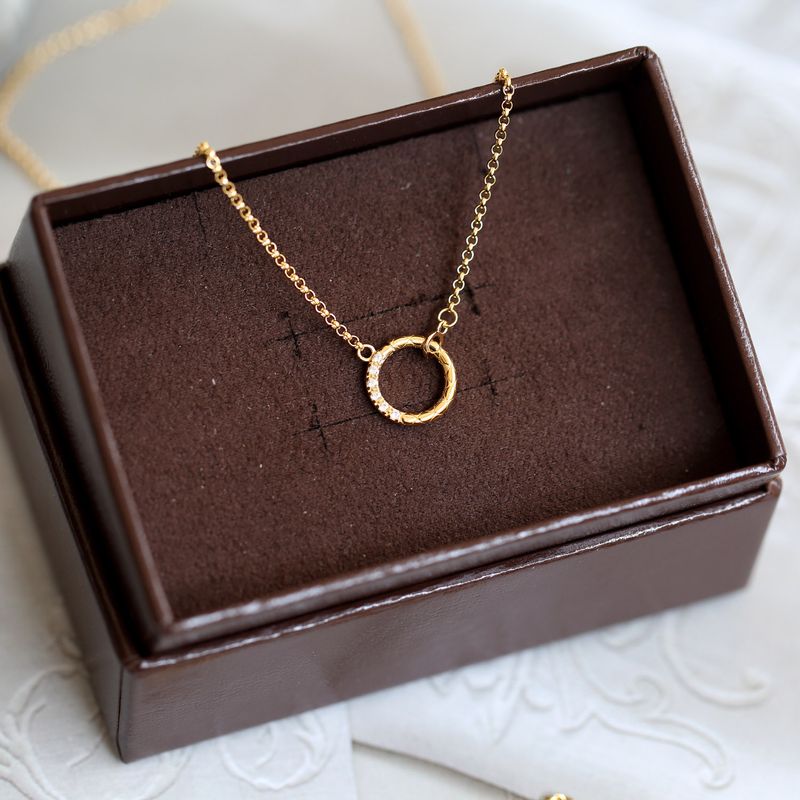 Collana rotonda in argento sterling di lusso, stile giapponese, con motivo a sole scintillante e semplice motivo a diamante_voghion.com