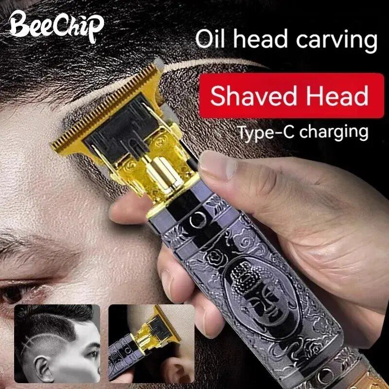 Tondeuse à cheveux pour hommes Golden Buddha USB Tondeuse à cheveux électrique Faders Barber Rasoir à tête rasée Multifonctionnel_voghion.com