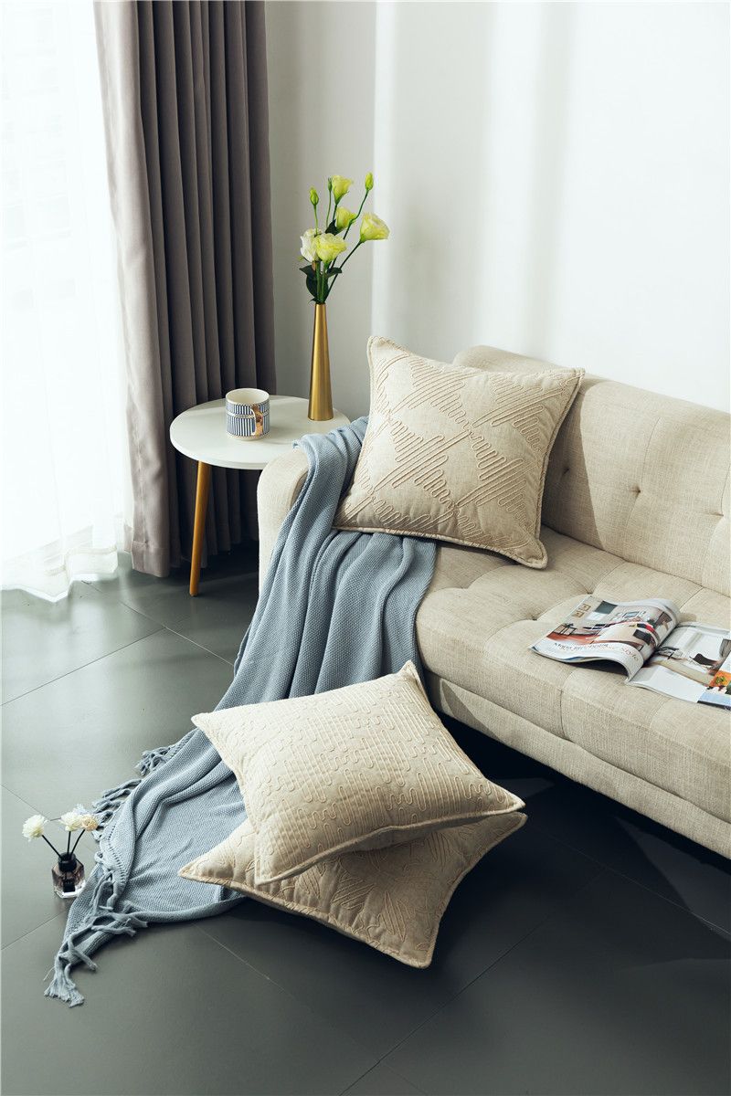 Housse de coussin de canapé à motif géométrique tridimensionnel de style européen et américain, housse de coussin de canapé de chambre modèle nordique_voghion.com