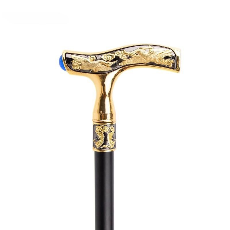 Crane Walking Cane Blue Gemstone Fashion Decorative Walking Stick Gentleman Elegant Cosplay Cane Knob Crosier 93cm_voghion.com