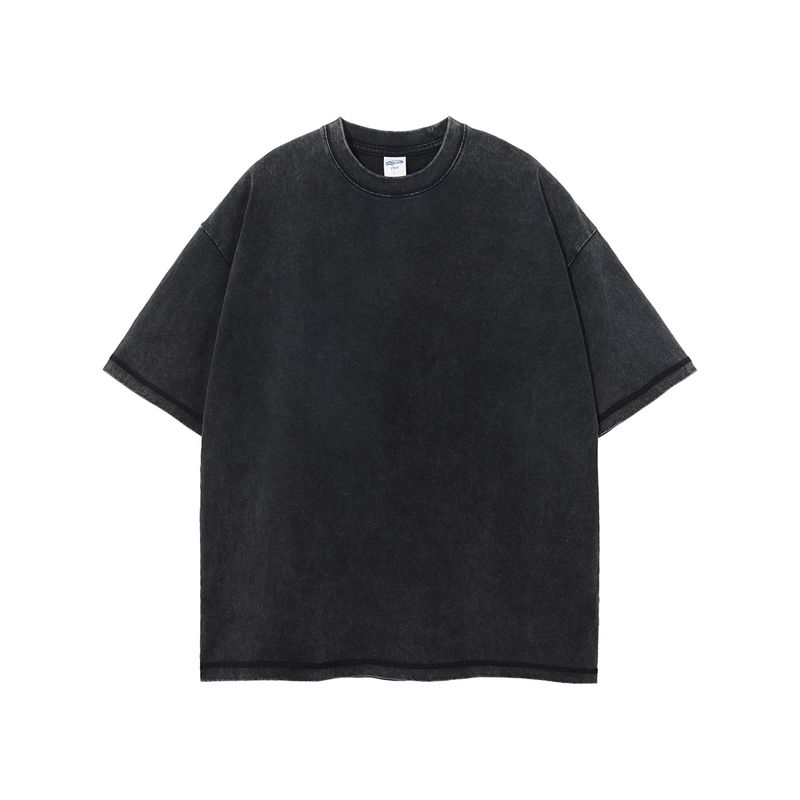Retro Men's Short-sleeved T-shirt Street Washing And Printing Loose And Old-fashioned T_voghion.com