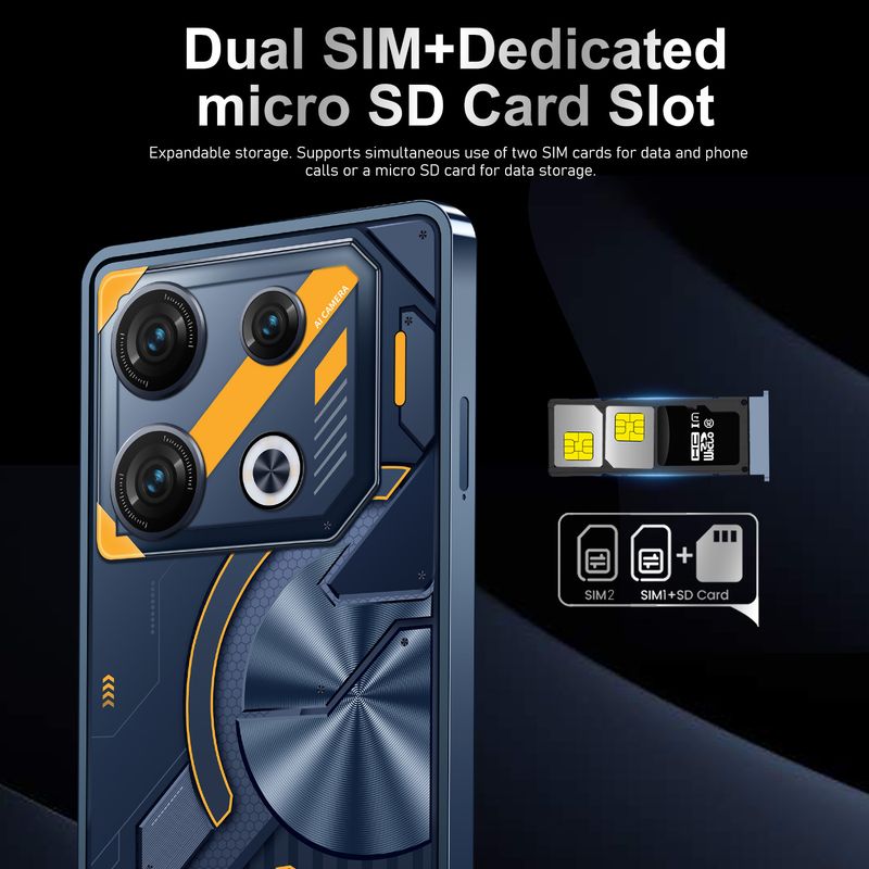 Mobilní GT10 Pro 7,3palcový velký displej 12+512G Android Smartphone_voghion.com