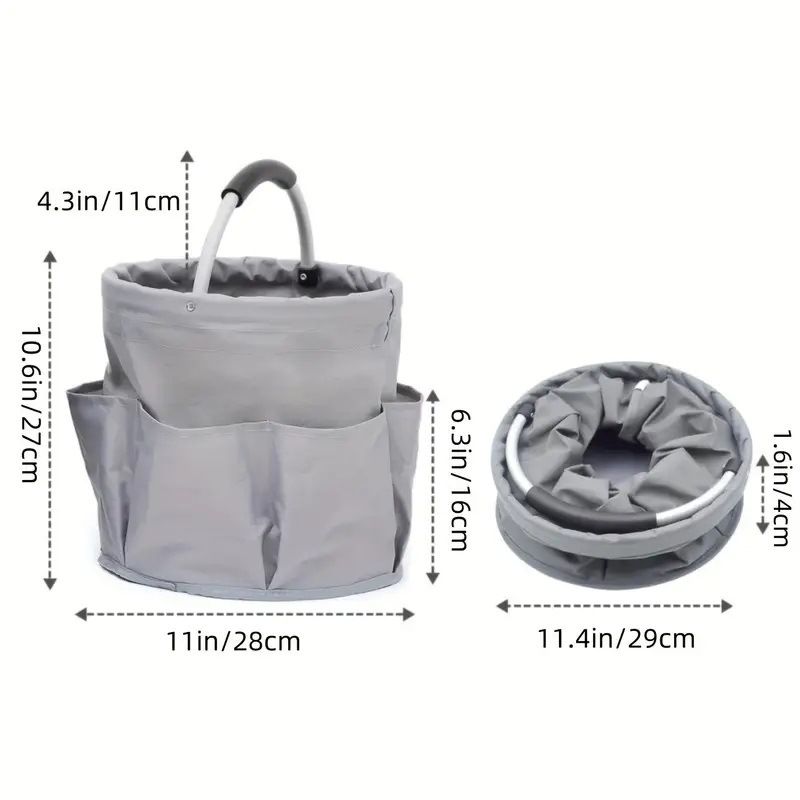 Foldable Picnic Basket Multi-Purpose Storage Tote For Outdoor Garden Travel Camping Portable Organizer With Handles_voghion.com