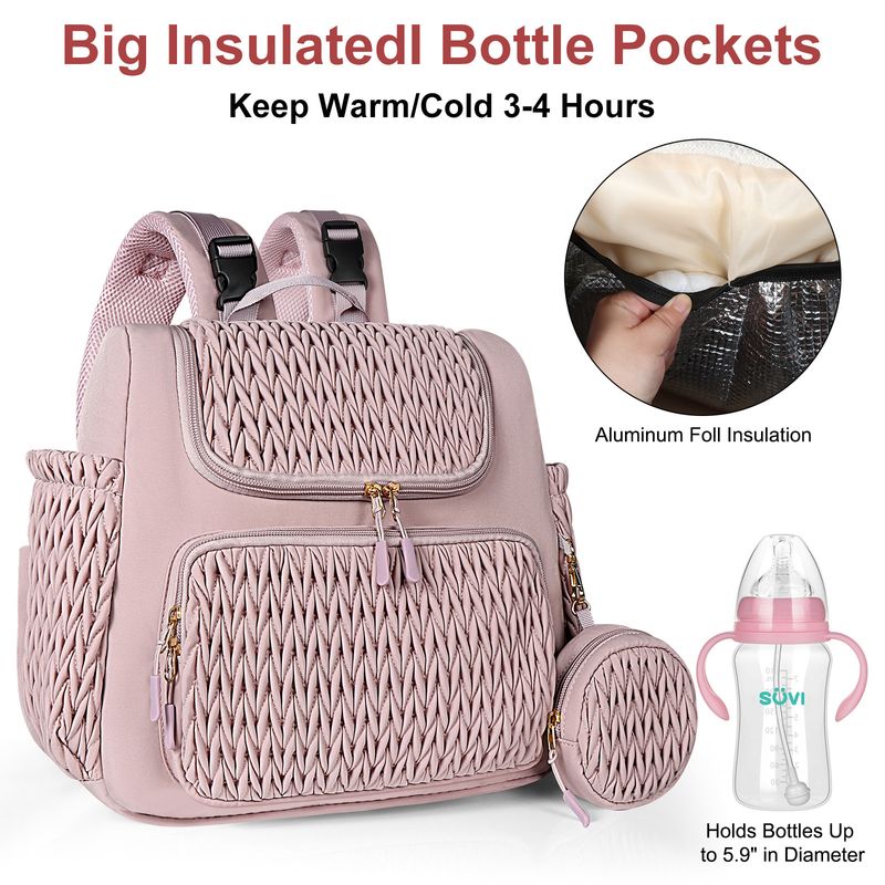 Mommy Bag Infant Multifunctioneel Uitgaan Modieuze Moedertas Grote Capaciteit Opbergrugzak Luiertas Kan Warm Worden Gehouden_voghion.com