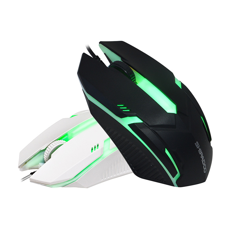 Shiba Du S190 Game Glow Colorful Wired USB Port Computer Business Office Mouse_voghion.com