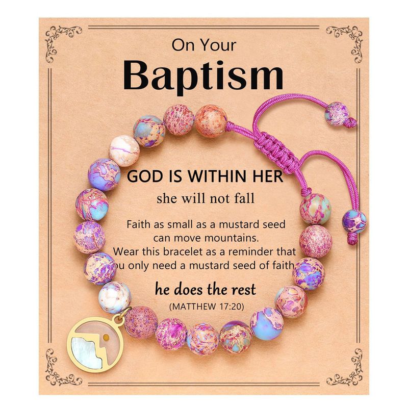 Pulsera trenzada de semillas de mostaza, pino emperador morado, flor de 8 mm, joyería para mujer, pulsera de cuentas tejida a mano con piedras_voghion.com