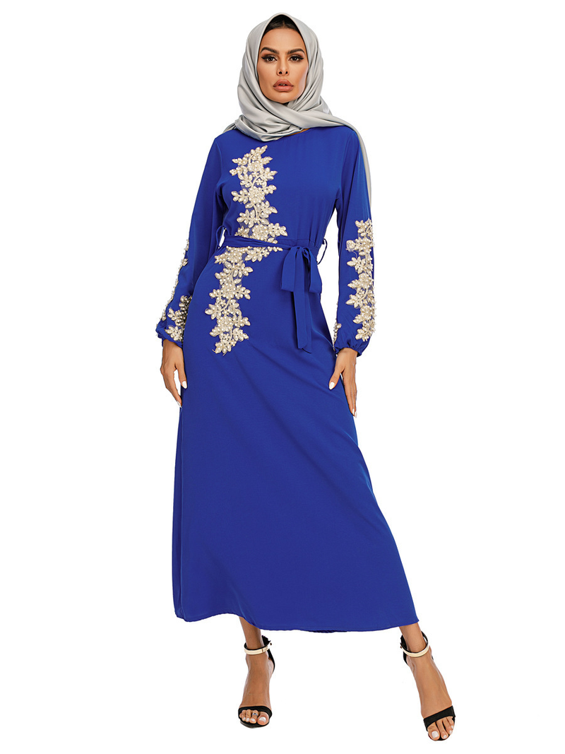 Vestido de túnica musulmana para mujer, vestido de oración Hui de manga larga de gran tamaño, ropa de mujer de túnica de Dubai_voghion.com