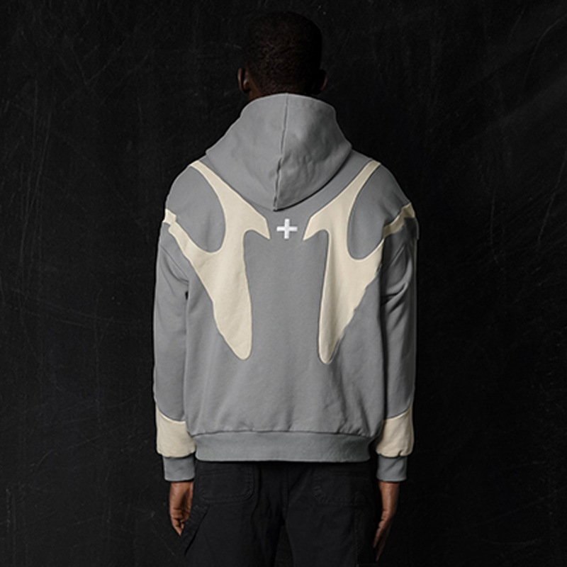 Sweat-shirt à capuche surdimensionné pour homme, Streetwear, Hip Hop, rétro, Patchwork, nouvelle veste gothique, manteaux, vêtements_voghion.com