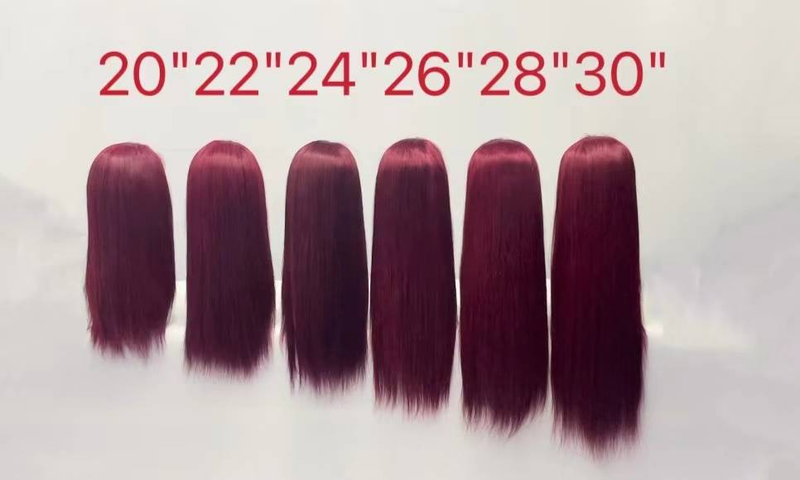 Parrucca anteriore in pizzo bordeaux 99J Parrucche per capelli umani Colorate rosse Evidenziate Marrone dritto Biondo 613 Parrucca frontale in pizzo HD Capelli umani 13x4_voghion.com