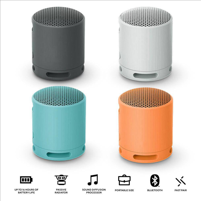Enceinte de voyage portable sans fil Bluetooth So-ny XB100, légère et ultra-compacte, extra-durable, étanche IP67 et résistante à la poussière_voghion.com