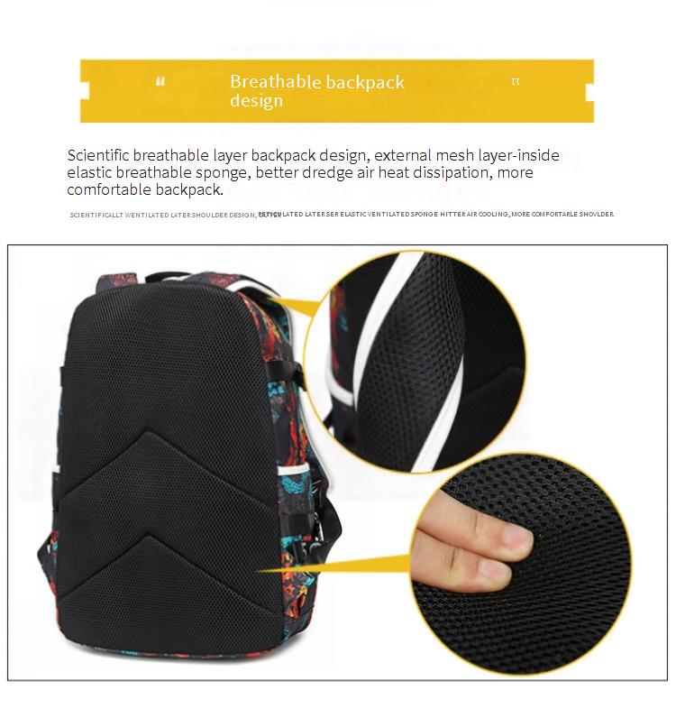 Borse da donna Zaino di grande capacità per uomo Stile Impermeabile Nuovo semplice Zaino per studenti Zaino per computer con trasferimento termico per uomo_voghion.com