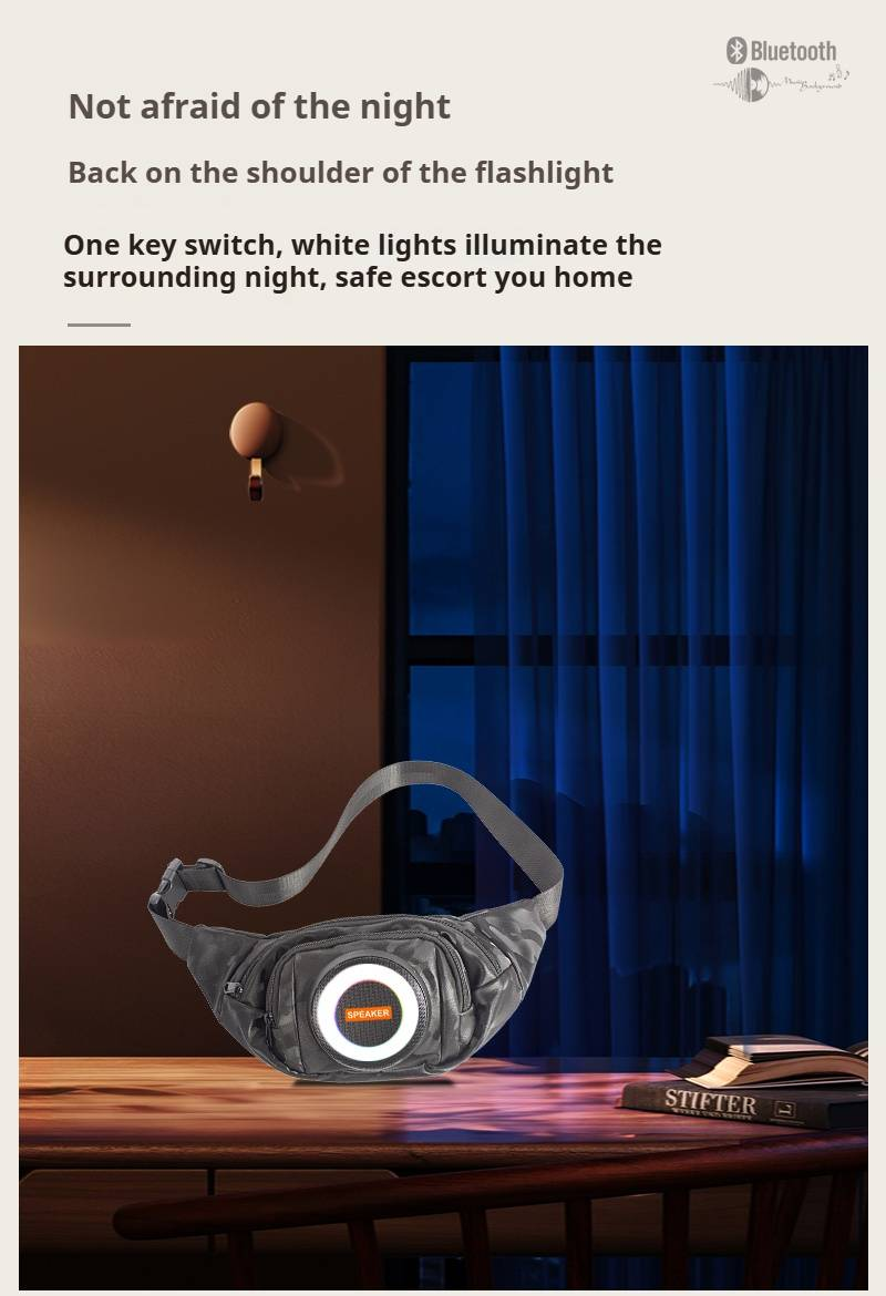 Muti-function Bodypack Bag Bluetooth Speaker Waterproof Battery LED Lights Radio Audio Amplifier Flashlight Charger Work Leisure Best Gift 03_voghion.com