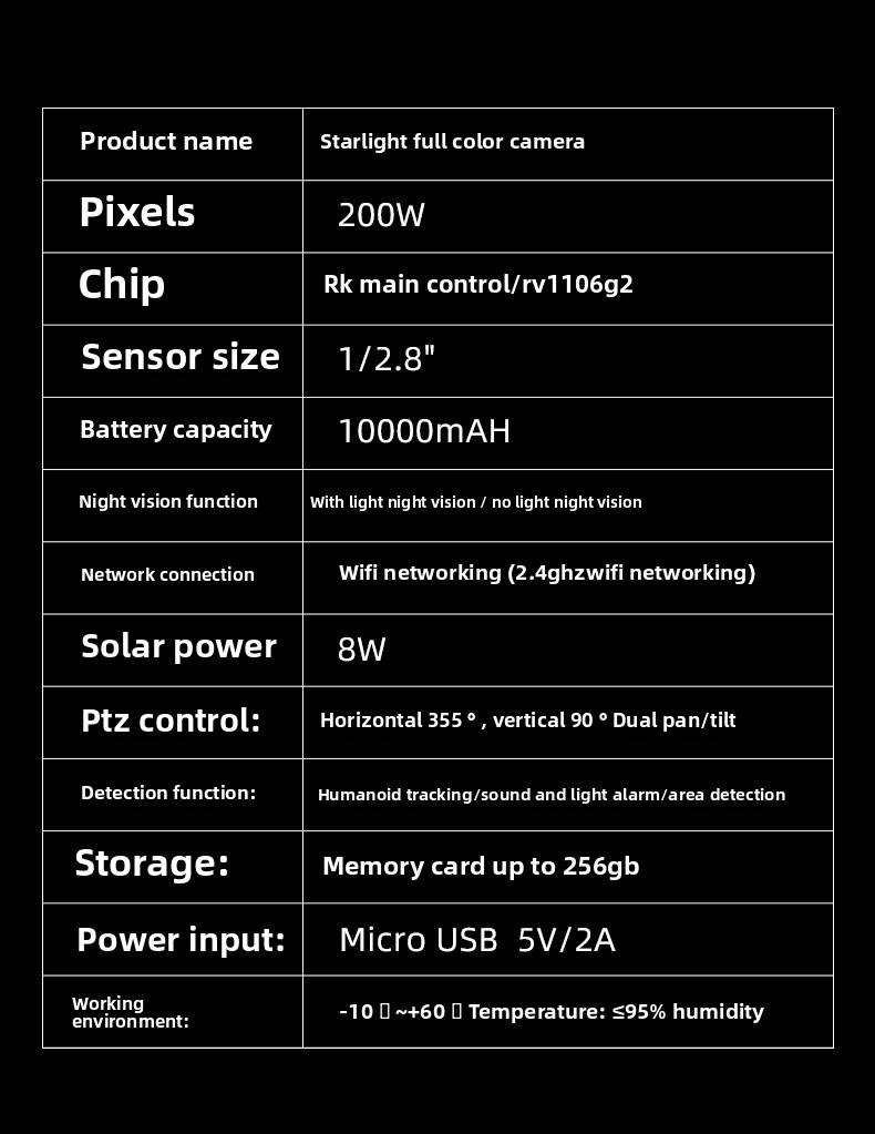Solar Security Camera Low Power Consumption Starlight Night Vision Wireless Home Monitoring With Mobile Remote Viewing (AI Motion Detection)_voghion.com