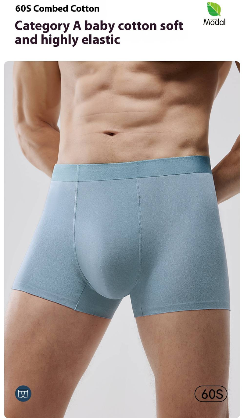 Herrenunterwäsche aus reiner Baumwolle, atmungsaktive Boxershorts, große Größe, nahtlose Baumwollhose für Jungen, 7a, antibakterielle Schritthose_voghion.com