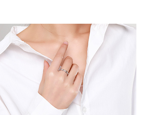 Anello da donna in argento Sterling S925 con catena e zirconi cubici, elegante anello impilabile da indossare tutti i giorni, taglie dalla 5 alla 9_voghion.com