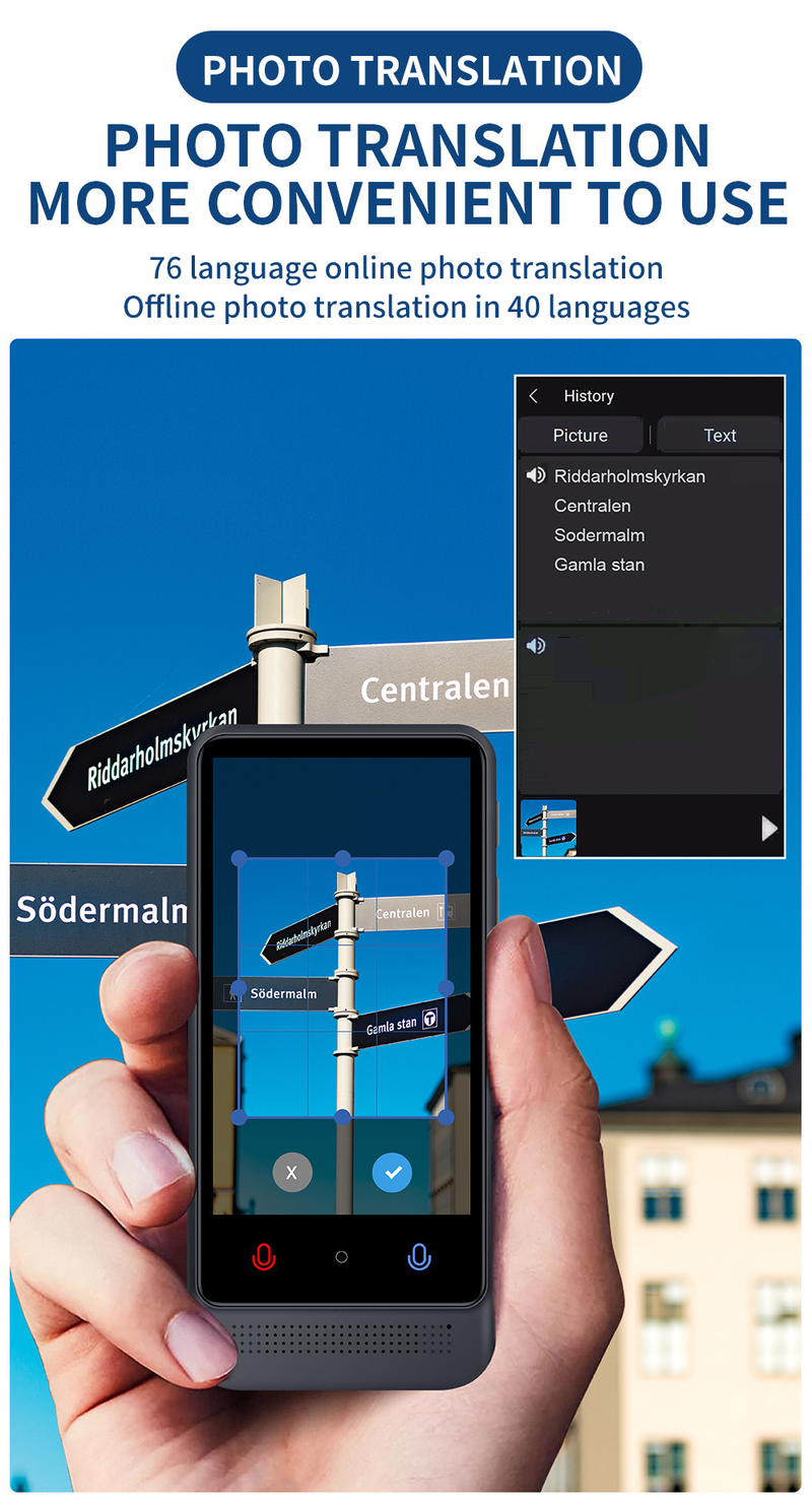 Multilingual Smart Translator - 6-Language Offline Voice & Text Translation Device (German/Russian/Japanese/Korean/French)_voghion.com