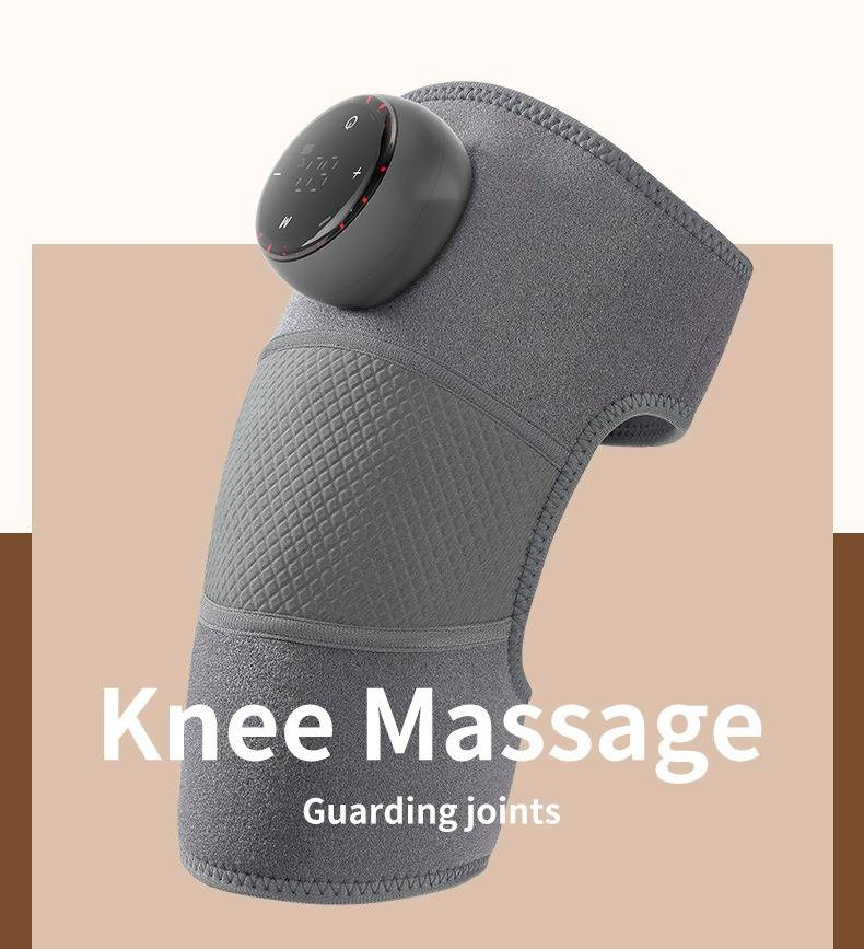 Massageador de joelho aquecido recarregável com 3 envoltórios ajustáveis, 5 níveis de calor e modos de vibração para alívio da dor na articulação e artrite_voghion.com