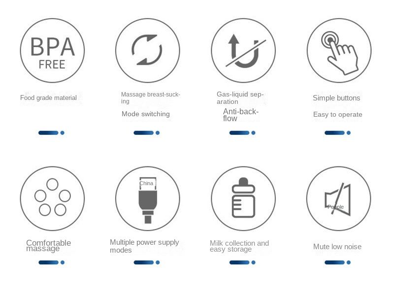 Tiralatte elettrico doppio Tiralatte elettrico USB con biberon per bambini Cuscinetto termico freddo Senza BPA Tiralatte potenti_voghion.com