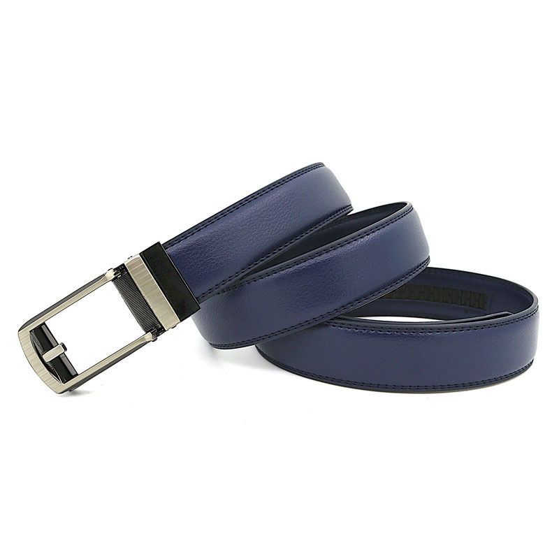 HOT 3,1 cm de largura Thi Desiger Me Cow Geuie Leather Me's Automatic Buckle Belt para Jeans Preto Branco Azul Amarelo Vermelho_voghion.com