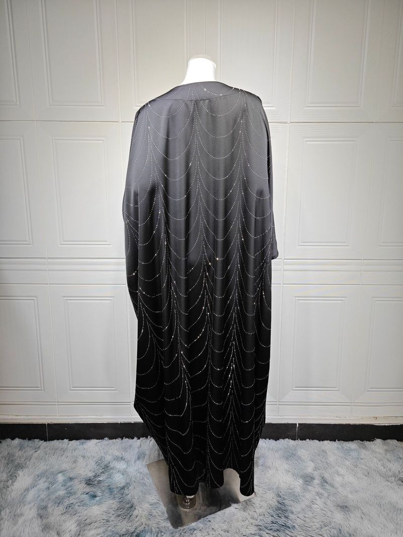 Women's Clothing Modest Spring And Summer New Women's Fashion Loose Hot Diamond Robe Dress_voghion.com