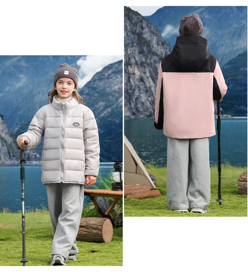 "3-in-1 wasserdichte Daunenjacke für Kinder - Ganzjahres-Wintermantel mit herausnehmbarem Futter für Jungen und Mädchen (130–180 cm)_voghion.com