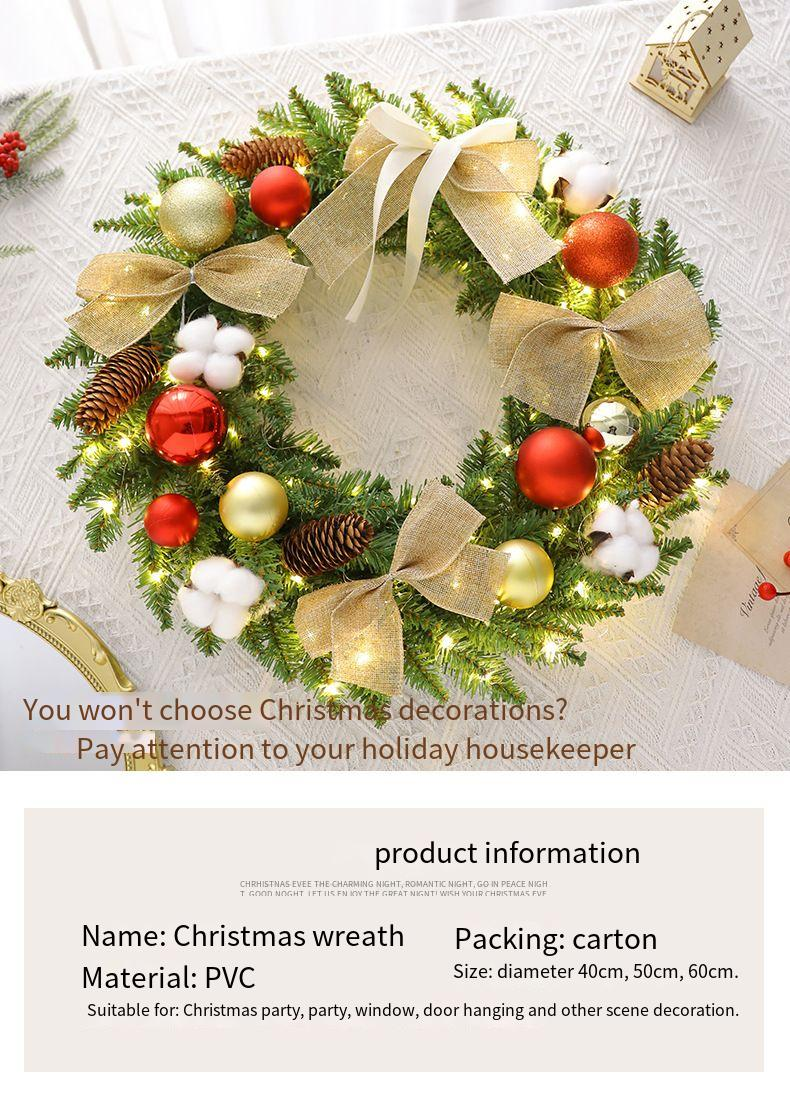 Rattan 40/50/60cm Decorative Wreath Door Hanging Hotel Scene_voghion.com