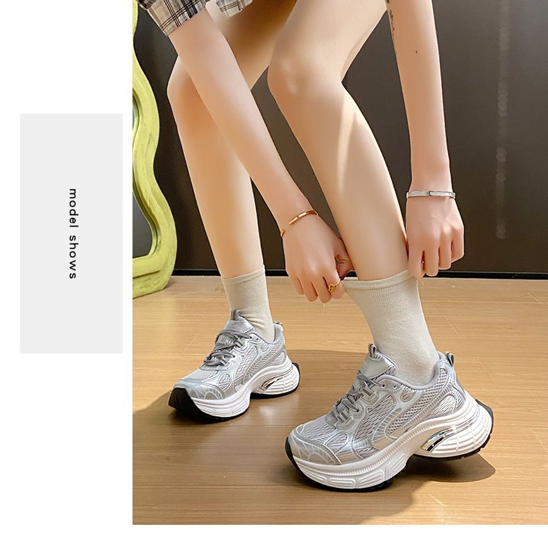 Papa Schuhe Studentin Sport Laufschuhe Freizeitschuhe Plattform Höhe Erhöhen_voghion.com