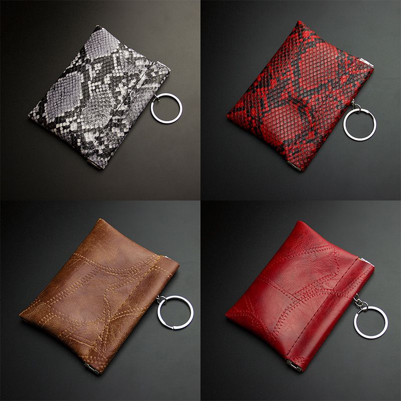 PU Unisex Key Holder Protective Cover Small Leather Case Driver's License Storage Coin Purse Large Capacity_voghion.com