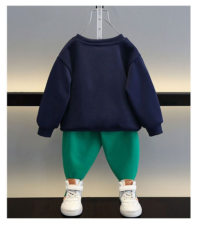 Children's Spring Autumn Set New Fashionable Boys Girls' Long sleeved Sweater and Pants Korean Edition Two Piece_voghion.com